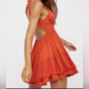 Free People Women's Orange Dress
